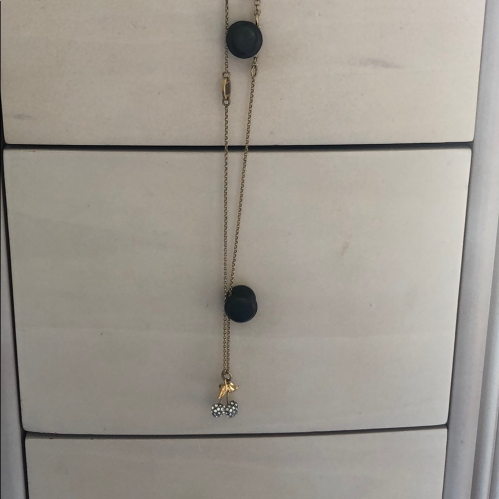 Juicy couture gold and silver cherry necklace